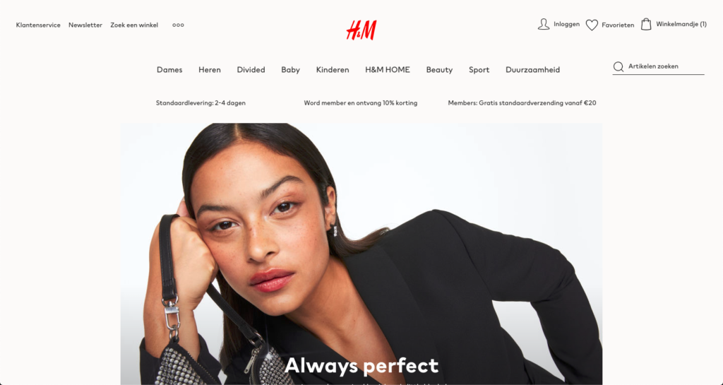 Aan de slag met conversie optimalisatie voor jouw webshop: 15 quick wins 19 Desktop website HM Joyca Kuijpers